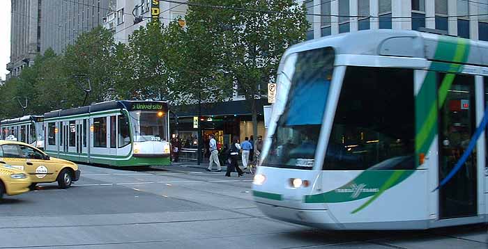 Melbourne M>Tram Siemens Combino & C class Citadi